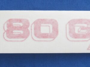 R 80 G/S Aufkleber L. odere R. rot/weiß