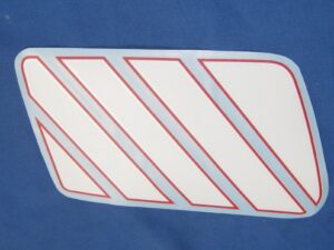 Tankdekor weiß/rot rechts