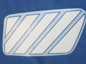 Tankdekor weiß/blau rechts