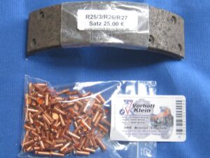 Bremsbelag mit Nieten