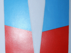 Aufkleber rot/blau  Paar