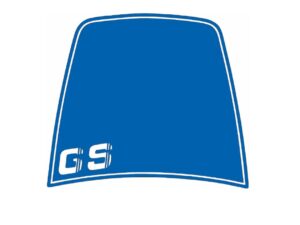 Dekor Windschild in blau