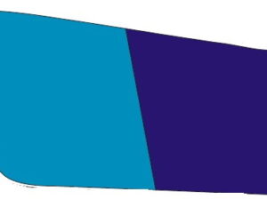 Zieraufkleber blau/blau rechts