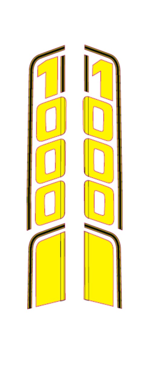 Dekorsatz L+R gelb 1000 cc