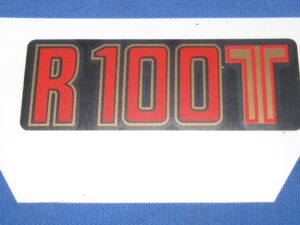 Aufkleber Siebdruck R 100 T, rot/gold