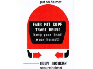 Hinweisschild Helm