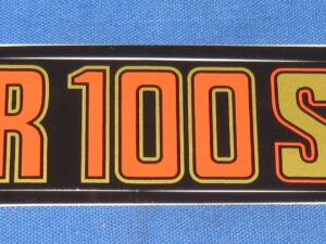 Aufkleber Siebdruck R 100 S rot/gold