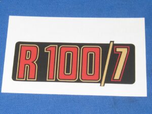 Aufkleber Siebdruck R 100/7 in rot gold