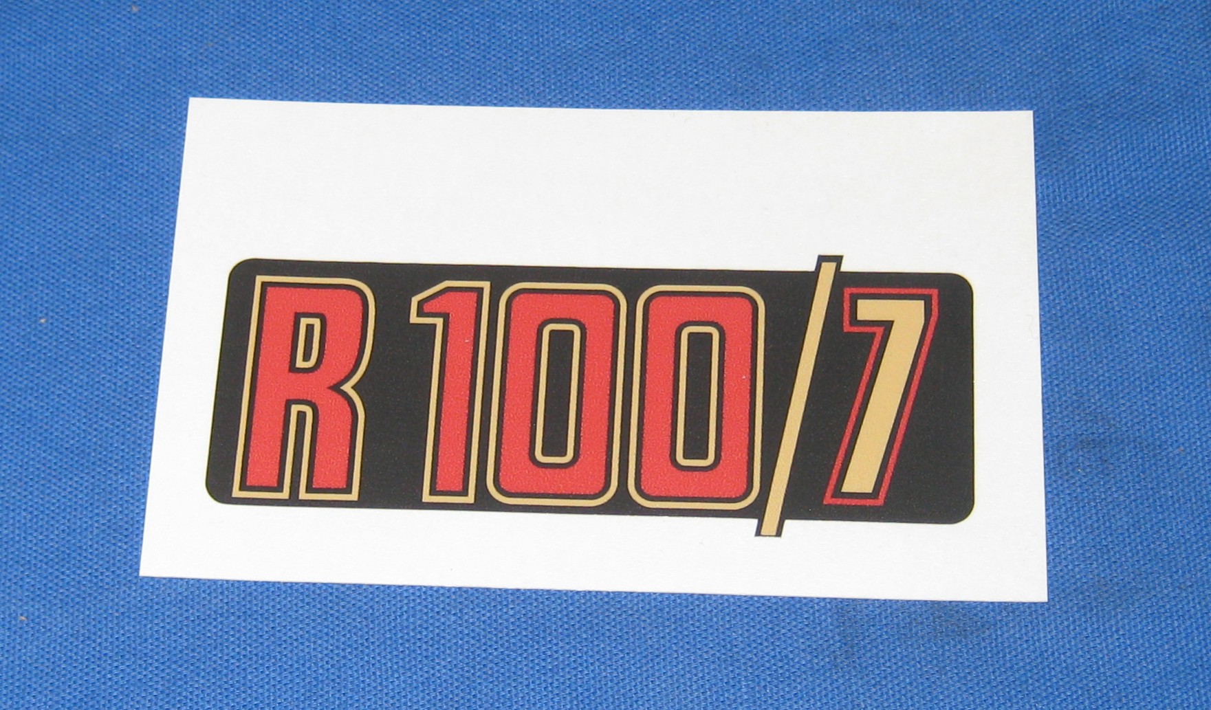 Aufkleber Siebdruck R 100/7 in rot gold