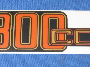 Aufkleber Siebdruck 800 cc, rot/gold