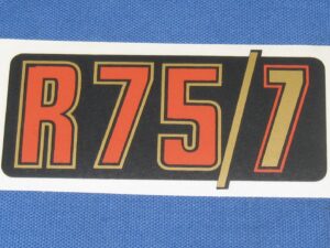 Aufkleber Siebdruck R 75/7 in rot gold