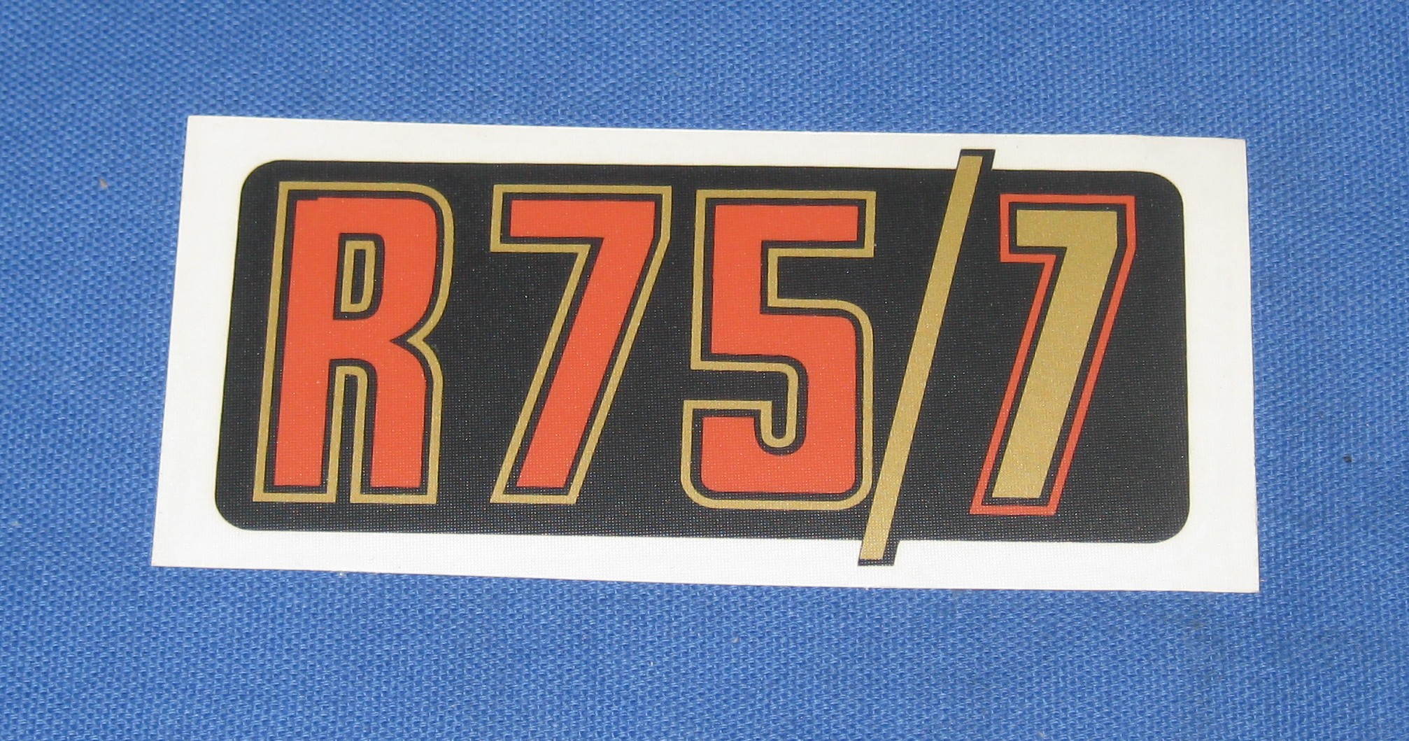 Aufkleber Siebdruck R 75/7 in rot gold