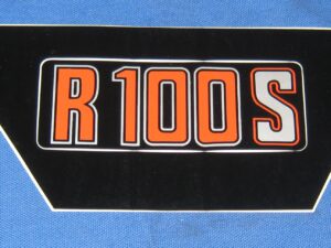 Aufkleber Siebdruck R 100 S rot/silber