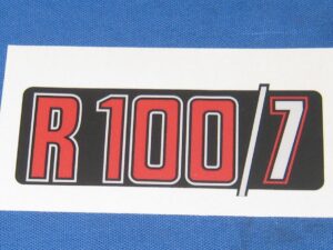 Aufkleber Siebdruck R 100/7 in rot silber