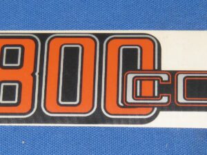 Aufkleber Siebdruck 800 cc, rot/silber