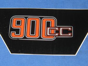 Aufkleber Siebdruck 900 cc rot Sil