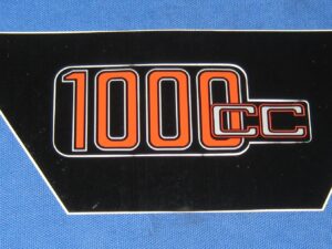 Aufkleber Siebdruck R 1000 cc rot silber