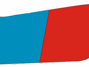 Zieraufkleber rot/blau links