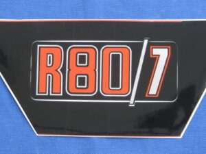 Aufkleber Siebdruck 80/7, rot/silber