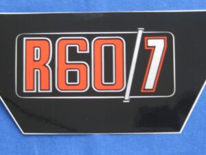 Aufkleber Siebdruck 60/7, rot/silber