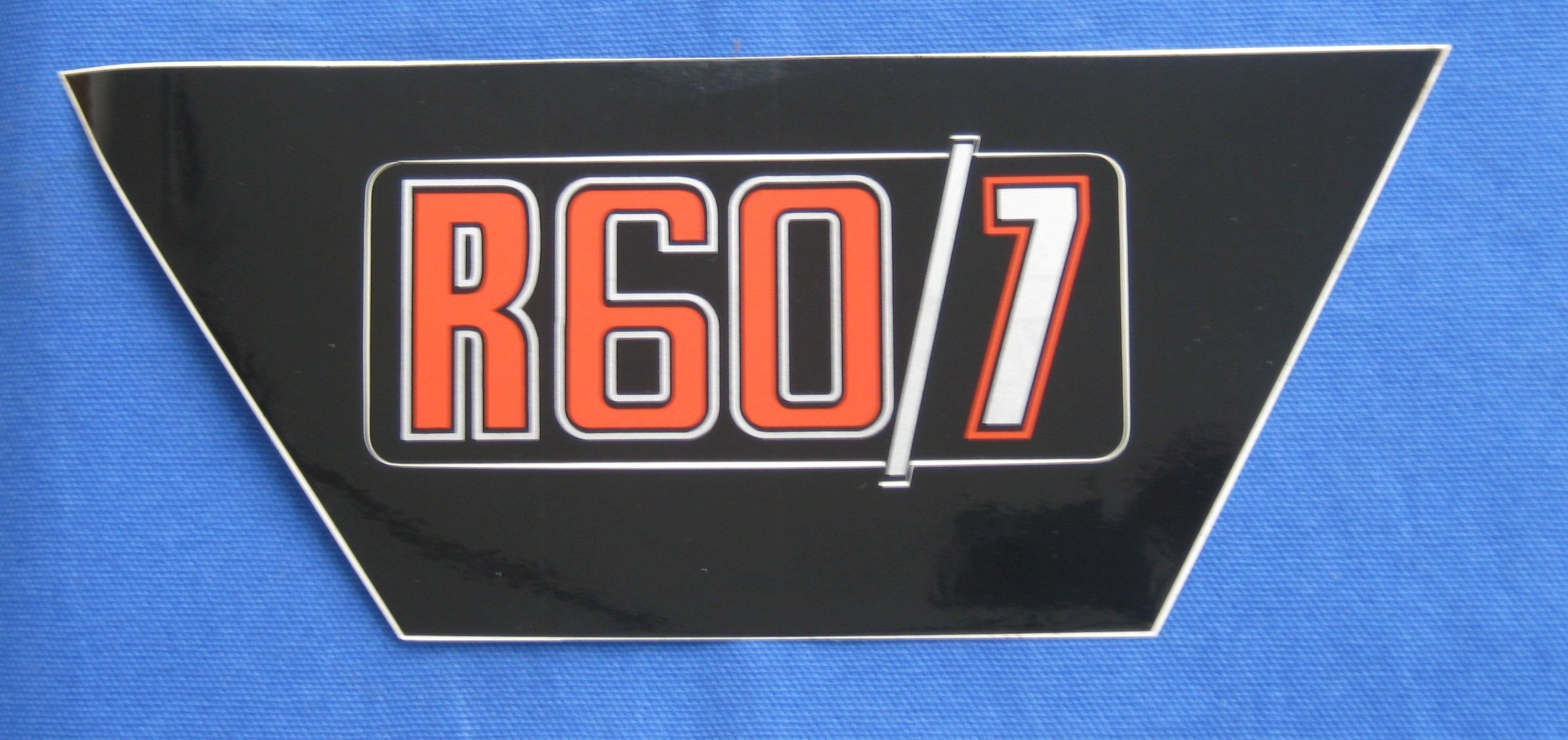 Aufkleber Siebdruck 60/7, rot/silber