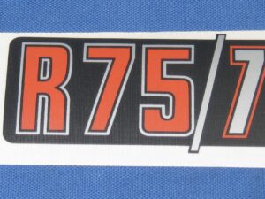 Aufkleber Siebdruck R 75/7 in rot silber