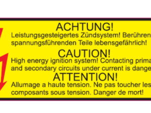 Aufkleber "Achtung Spannung"