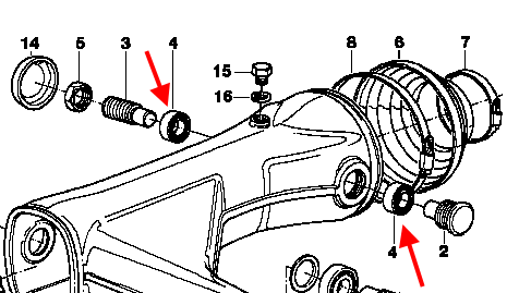 Schwingenlager zum Kardan Paralever Modelle