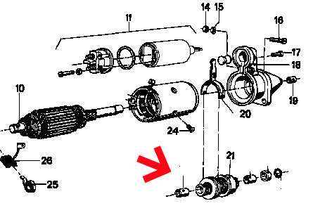 Anlasserzahnrad 8 Zähne Bosch