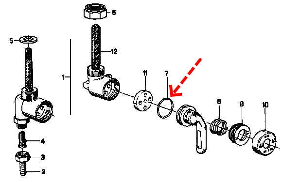 O-Ring Benzinhahn Karcoma Hahn